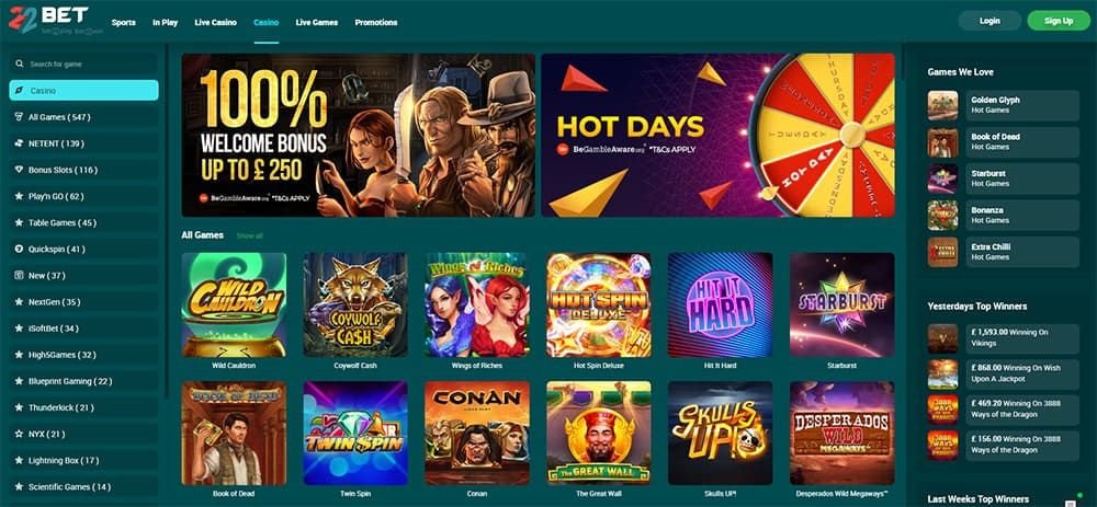 22Bet Casino is a popular online betting platform